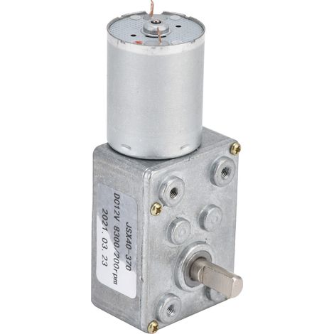 Moteur à engrenage à vis sans fin JSX40370 autobloquant CC 12 V 200 tr/min, réducteur de vitesse électrique (1/5)