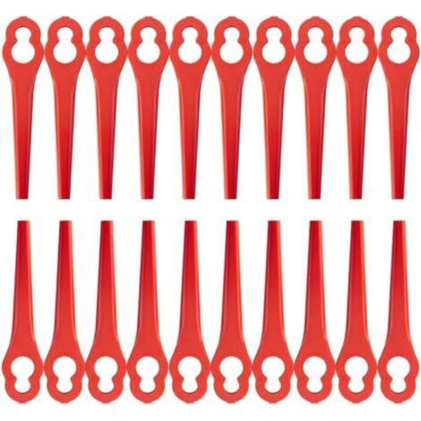 Pack of 100 Replacement Blades Compatible for Einhell String Trimmer BG-CT 18 Li, RG-CT 18/1 Li, GE-CT 18 Li, GC-CT 18 / 24Li, Plastic Blades Compatible for Einhell Cordless (1/5)