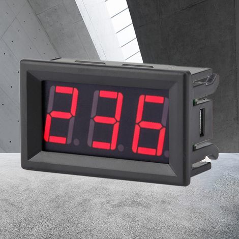 Digitales Voltmeter 0,56 Zoll, Zweidraht-Wechselstrom 70-380 V, digitales Spannungsmessgerät mit LED-Anzeige (rot) (1/5)
