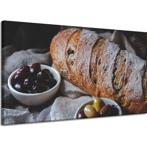 Leinwanddruck Küche Brotlaib 120x70 cm