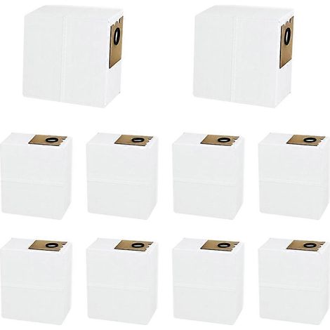 Lot de 10 sacs à poussière de rechange pour aspirateur robot Lefant M2 Pro / M2S Pro (accessoires inclus) - Sacs non tissés (1/5)