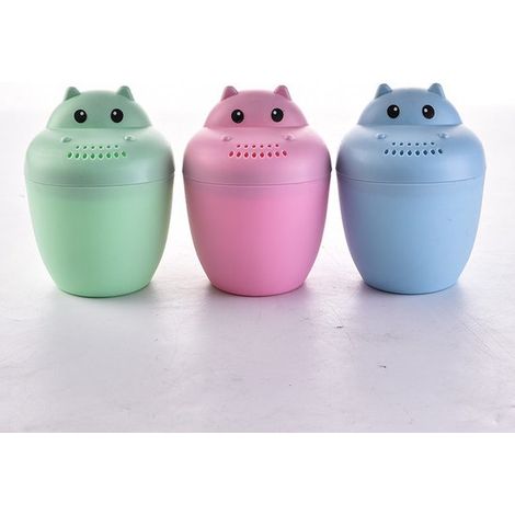 3-teiliges Baby-Shampoo-Set mit Cartoon-Motiv, Baby-Badelöffel, Duschkopf-Schaufel, Badelöffel, aus verdicktem Kunststoff (rosa, blau, grün) (1/5)