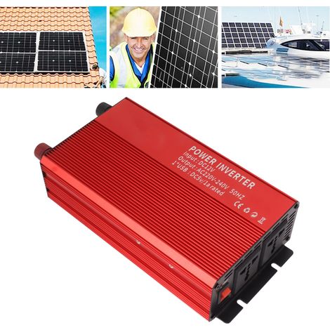 1500-W-Solarwechselrichter für Haus und Auto, 12 V auf 220 V, Hochleistungsnetzteil (1/5)
