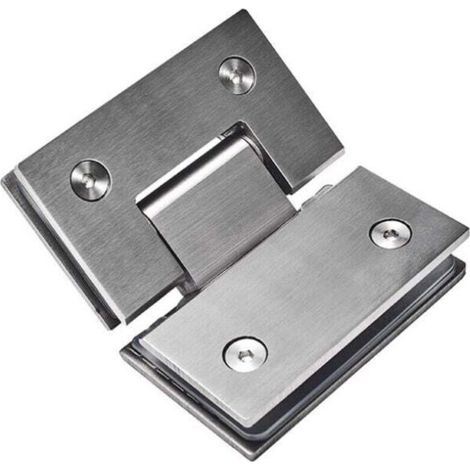 135° Frameless Shower Hinge for Glass, Shower Door Hinge Support, 304 Stainless Steel, 2pcs