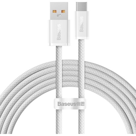 Cable USB a USB-C Baseus Dynamic Series, 100 W, 2 m (blanco) (1/5)