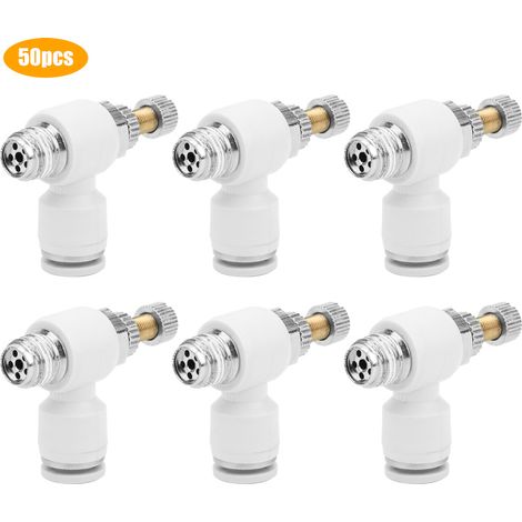 50 vannes de débit d'air de type SL6-01 pour régulateur de vitesse, raccords de réglage pneumatiques 6 mm x 1/8 pouce (1/5)