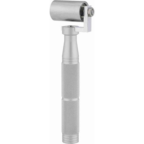 Rodillo de presión plano de acero inoxidable, papel tapiz de 40mm, herramienta de placa de rodillo manual para aplicar bricolaje (1/5)