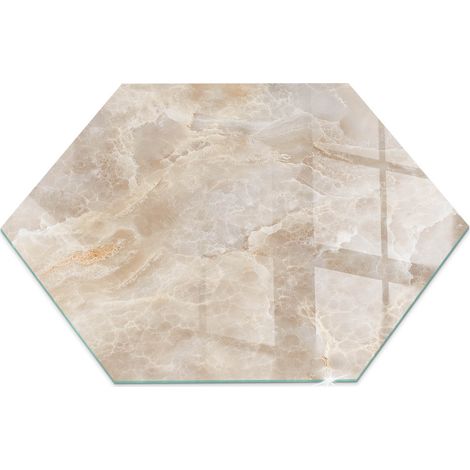 Plaque de protection de sol en verre trempé pour cheminée ou poêle à bois pare-feu contre les étincelles Motif pierre naturelle h40 cm (1/5)