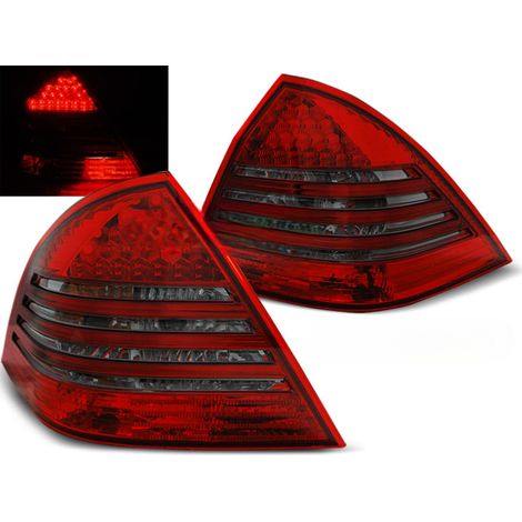 Paire de feux arriere Mercedes classe C W203 de 2000 a 2004 LED rouge fume-27336007 (1/2)