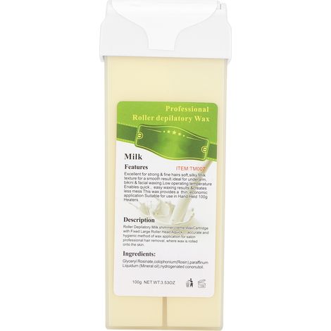Cire dépilatoire roll-on 100 g pour le corps, les jambes, la poitrine, les bras, le maillot et les aisselles. Lait dépilatoire. (1/5)