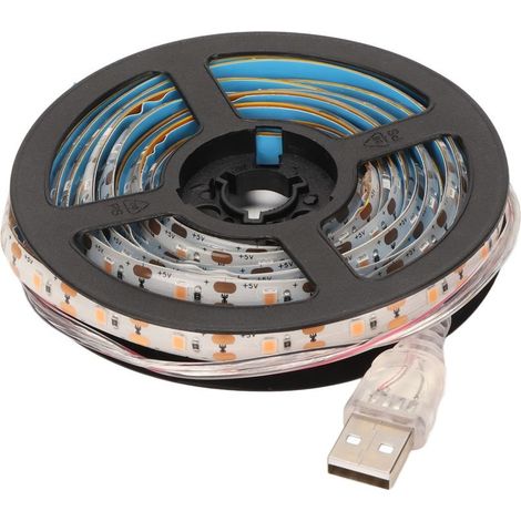 Bande lumineuse de culture de plantes à spectre complet étanche alimentée par USB lampe de croissance de plantes LED pour bricolage tente de culture hydroponique 5V 3 mètres/9.8ft (1/5)