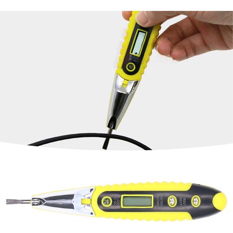 Hausstromkreisprüfer, berührungsloser Spannungsprüfer, 12-220V DC- und AC-Spannungsprüfer, multifunktionaler induktiver Spannungsprüfer mit LED-Digitalanzeige, Spannungsdetektor. (1/5)
