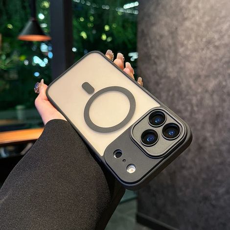 (Noir, iPhone Air) Étui de téléphone de voiture avec anneau magnétique rotatif à 360°, charnière d'écran antichoc et protection arrière.