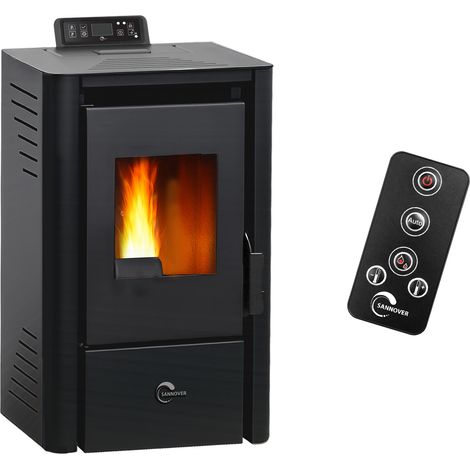Poêle à granulés air Anita 9,4 kW Noir Sannover