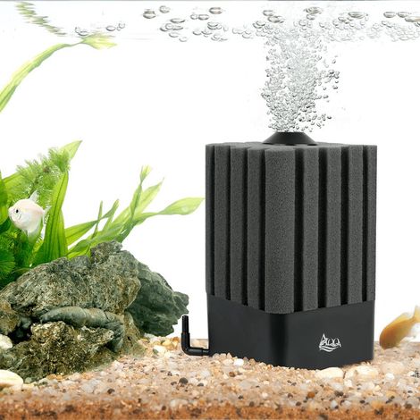 Filtre éponge aquarium avec bac de filtration média biologique pour filtration silencieuse et efficace