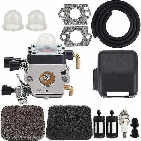Carburateur pour débroussailleuses STIHL FS75 FS80 FS85 KM80 – Couvercle de filtre à air inclus – Métal durable pour performance optimale (1/5)