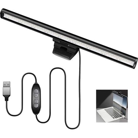 Barre de Lampe de Moniteur pour Ordinateur Portable,LED Écran Lampe,Pas d'éblouissement ou de scintillement,lumière alimentée par USB,économiser de l'espace,utilisation à la maison/au bureau/au café (1/5)