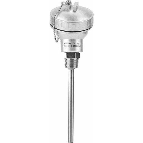 Capteur de température Nitrip RTD PT100 Sonde 1/2 "Tête de thermocouple à filetage NPT en acier inoxydable 201(100mm) (1/4)