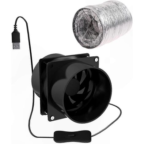 Hochleistungs-Absaugventilator mit starker Saugkraft und Kunststoffrohren zur effizienten Entfernung von Dämpfen und Staub. (1/5)