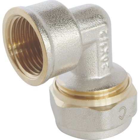 Coude à visser pour tube Multicouche Ø20 - Femelle 15/21 (1/3)