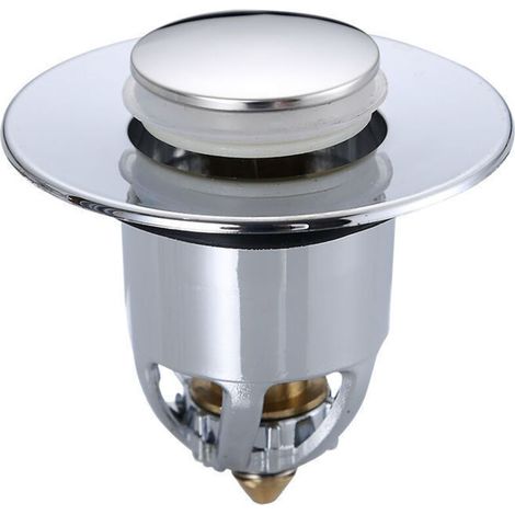 Bonde de Lavabo Pop-Up,Bouchon Lavabo Universel Acier Inoxydable Cuivre Flitre de Vidange Anti-Bloqué Popup avec Bonde et 2 Joints pour évier Cuisine Salle Bain Bouchon