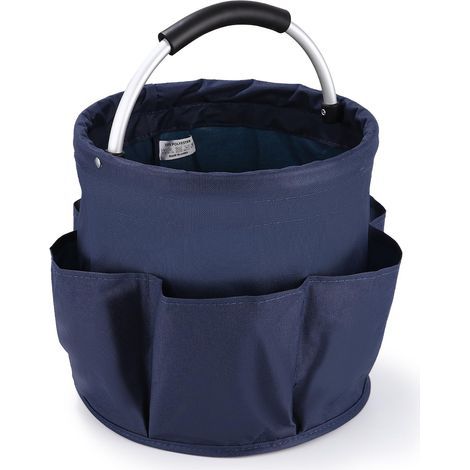 Organiseur de Nettoyage Multi-Poches Sacs Étanches pour Jardinage Organisateur de Produits de Nettoyage Pliable avec poignée et 6 Compartiments pour Jardin, Salle de Bain, intérieur (Bleu) (1/5)