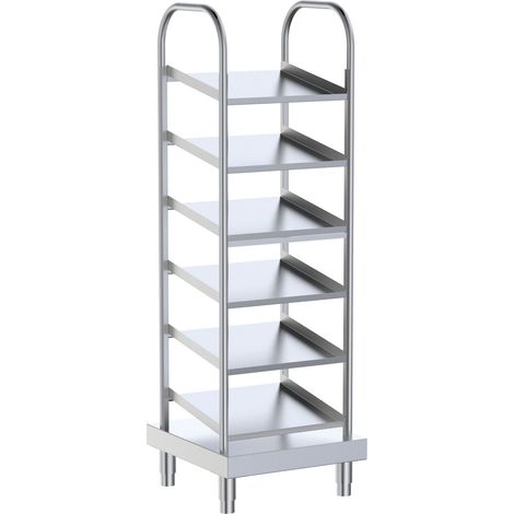 Distributeur d'Assiettes sur Piètement en Inox - 6 Étagères - Distform