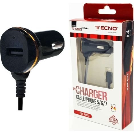 Caricatore Auto Iphone 2,4A (Tc-Ca02)