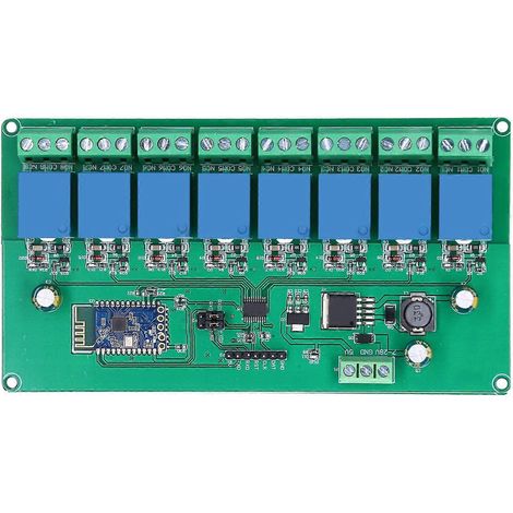 Module relais 8 canaux, carte Bluetooth sans fil, commande par télécommande, CC 7–28 V/CC 5 V