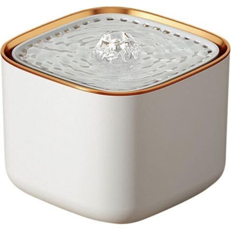 Fontaine à Eau pour Chat, 3L, Ultra Silencieuse avec Filtre, pour Chats, Oiseaux, Chiens-Crezuo