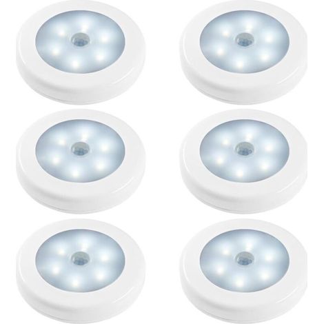 AMXCNOY Lampes de nuit avec détecteur de mouvement et capteur de luminosité, lot de 6, LED automatiques s’activant dans l’obscurité, idéales pour chambre à coucher, toilettes, cuisine, couloir, placar (1/4)