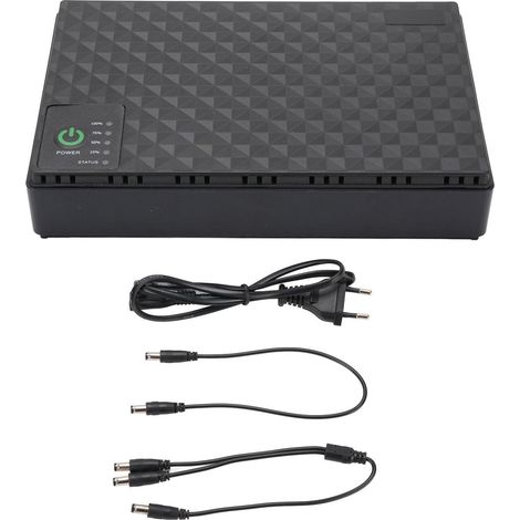 Batterie de secours UPS 10400mAh USB 5V DC 9V 12V POE 15V 24V Maximum 18W, alimentation pour Modem routeur, prise ue 85-265V