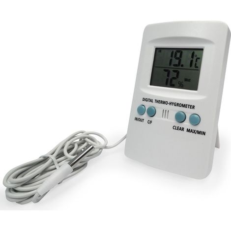 Thermomètre & Hygromètre digital + sonde - Cornwall Electronics (1/4)