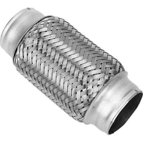 Tuyau Flexible d'échappement, tuyau flexible d'échappement de voiture 2 x 6in accessoires automatiques de Tube de joint de soudure d'acier inoxydable (1/5)