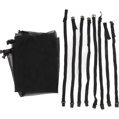 Organisateur de rangement pour bouées de piscine, grande capacité, robuste, sac de rangement suspendu en filet pour jouets gonflables, idéal pour la piscine extérieure et la plage.