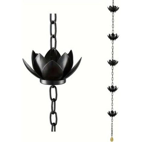 Chaînes de pluie pour gouttières, remplacement de gouttières, déflecteurs de gouttières, décoration extérieure (1/4)
