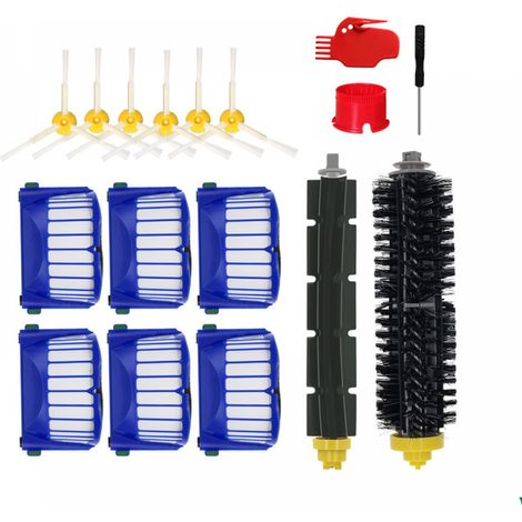 17 Stück iRobot Roomba Kehrmaschine 600 Serie Zubehör 595/650/528/620 Seitenbürstenwalzenbürstenfilter
1 Satz Walzenbürsten + 6 Filter + 6 Seitenbürsten + 1 Rundbürste + 1 rote Flachbürste + 1 Schraub (1/5)