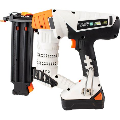 Fischer Darex – Cloueur électrique sans fil 15-50mm – 2 batteries 18V – Cadence 120 coups/minute – Force d'impact réglable pour gros travaux (1/4)