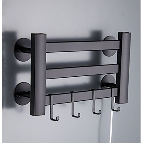 Wall-Mounted Electric Towel Warmer - Constant Temperature 120W, 3 Layers (No Punching)