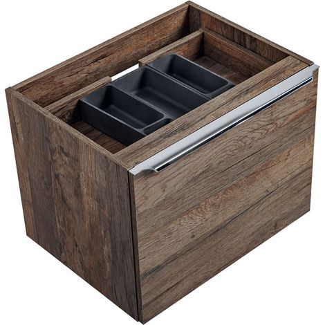 Meuble suspendu sous lavabo NATURE CHÊNE 60 cm (1/4)