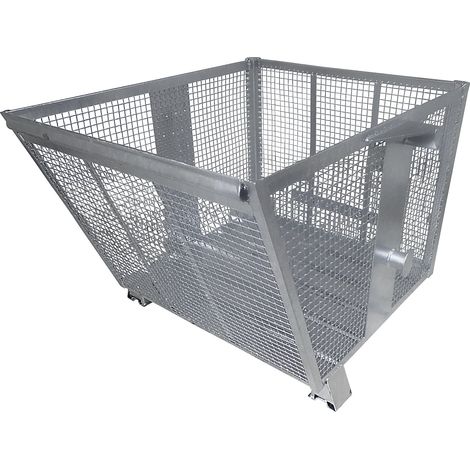 Heson, Benne basculante grillagée, capacité 0,6 m³, galvanisé (1/2)