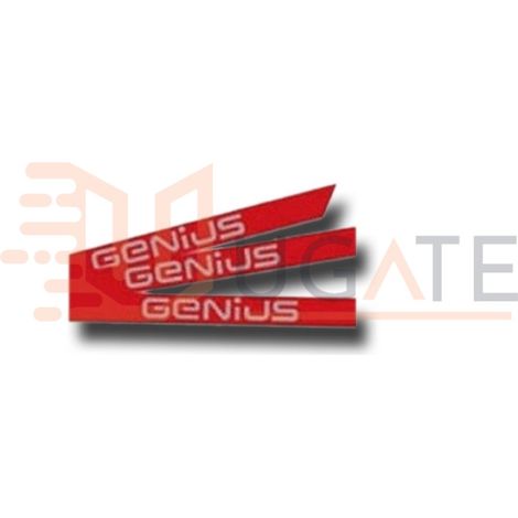 Kit N. 6 Adesivi Logo Per Asta Sbarra Barriera GENIUS ASTA SIMPLE (1/2)
