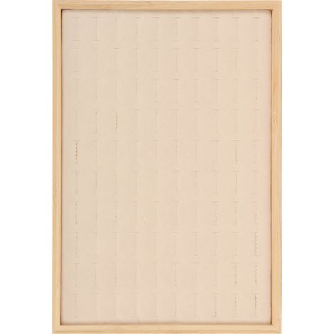 Organisateur de tiroir à bijoux multifonctionnel à 100 compartiments pour bagues, idéal pour les bijouteries et les salons professionnels (beige). (1/5)