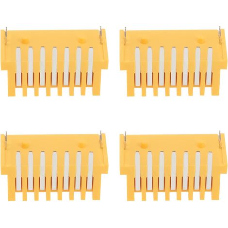 Lot de 4 Bornes de Batterie Lithium-ION 7 Broches à 90 Degrés Compatible avec BL1830/BL1850/BL1840/LXT400 18 V Li-ION PCB Board Jaune (1/5)