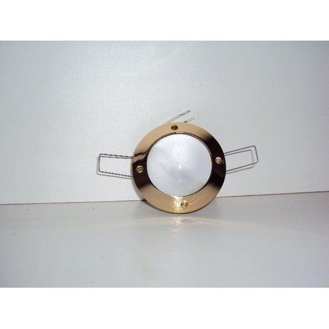 Encastré fixe étanche doré diam 86mm pour caps halogene GY6.35 max 50w NEPTE TRAJECTOIRE 113532