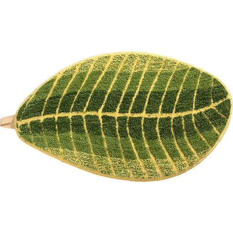 BEBUSINGOTO Felpudo antideslizante con forma de hoja para entrada, sala de estar, dormitorio, artículos para el hogar (1/5)