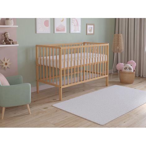 Asher Cot Bed 120x60cm with Microfiber Quilted mattress