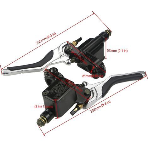 Motorradlenker: Hauptbremszylinder, Kupplung, Bremsassistenthebel, Yamaha Aerox YQ50 MBK Nitro (1/4)