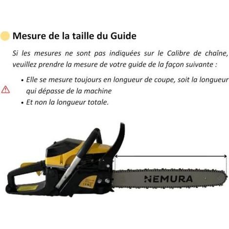 Barra guida da 30 cm + 3 catene per motosega - 44 maglie motrici - passo 3/8LP - spessore 0,50 (1,3 mm) (1/5)