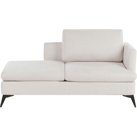 Right-Hand Chaise Lounge SIEVOZ Fabric Light Beige